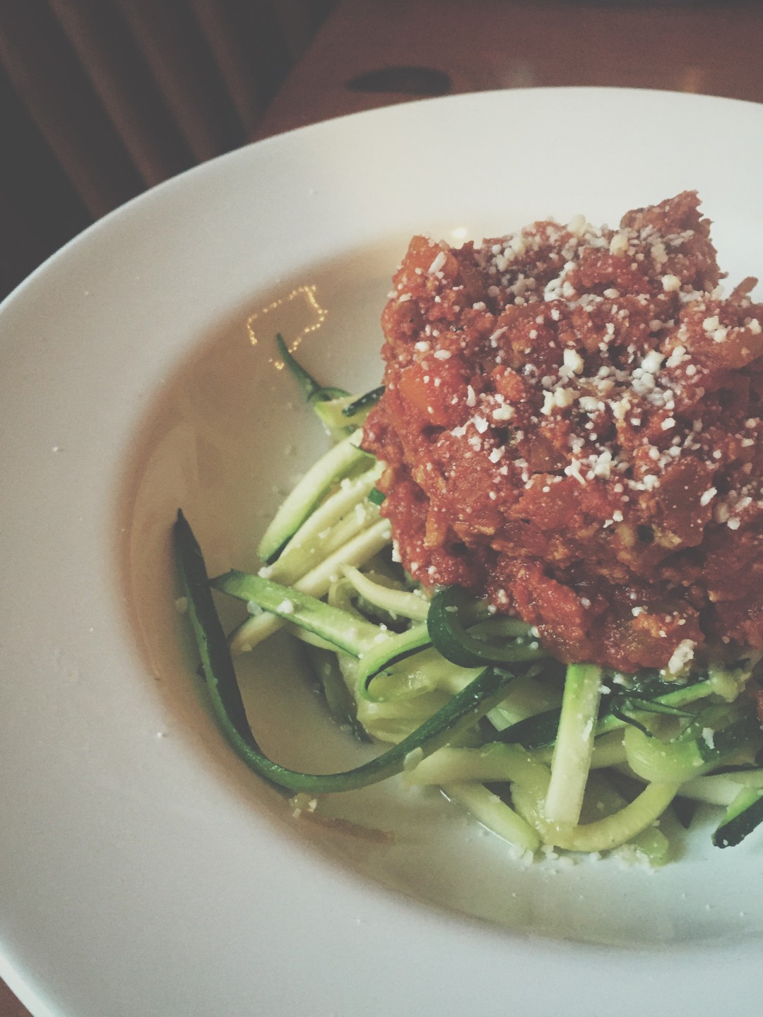 Turkey bolognese, zucchini noodles