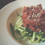 Turkey bolognese, zucchini noodles