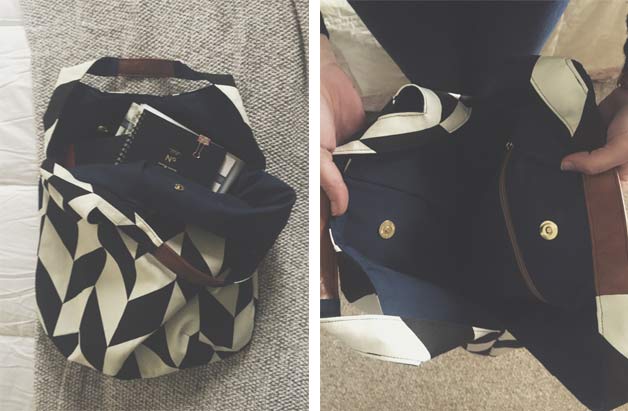 The finished Alicia Bag