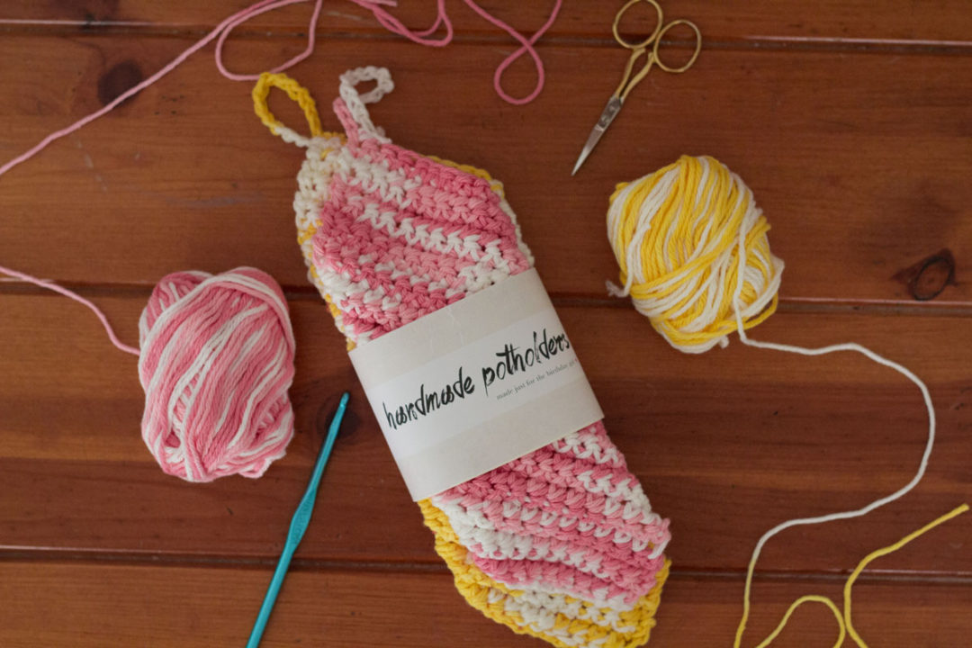 handmade crochet potholders