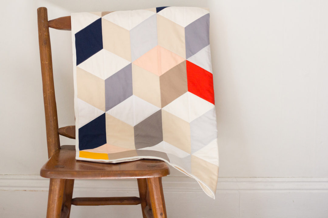 The finished modern arcade games geo quilt in contemporary color palette is done! bydylanm
